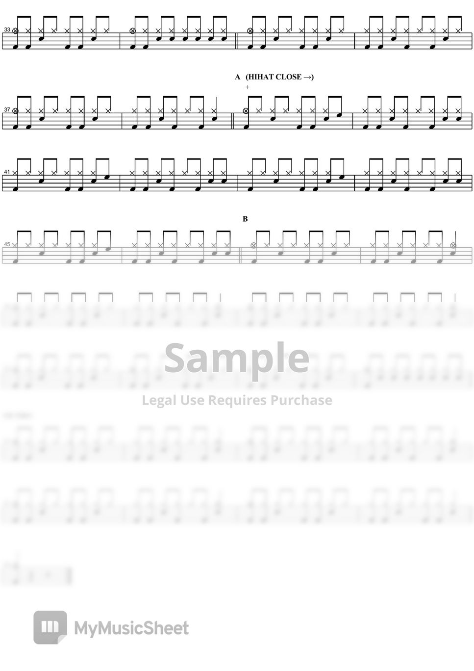 blur - Song 2 Sheets by COPYDRUM