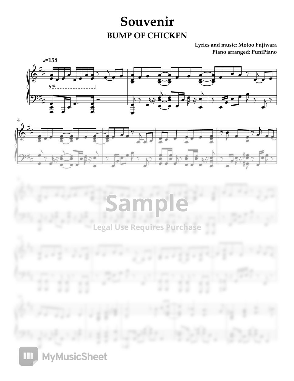 Bump of chicken souvenir sheets by punipiano