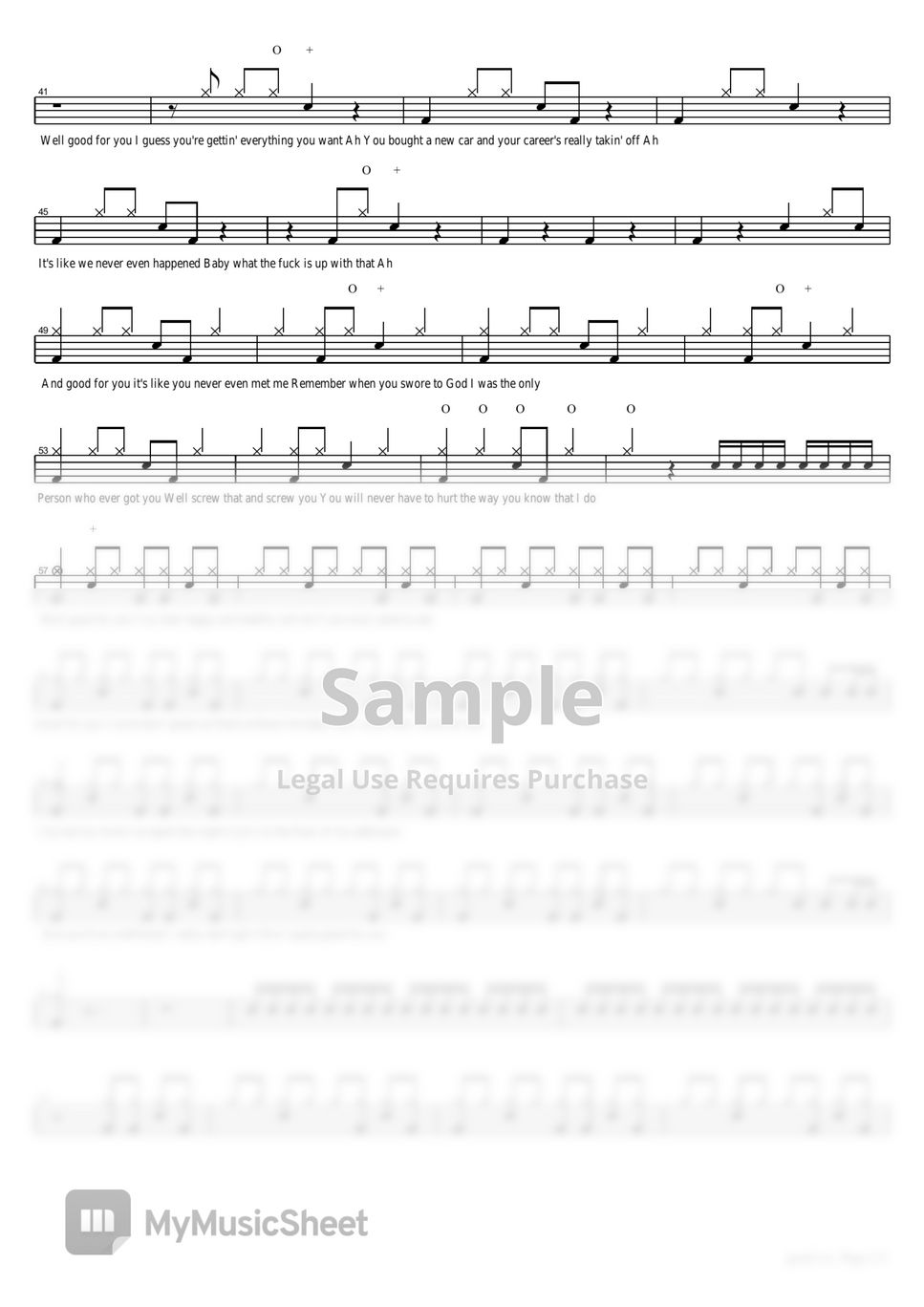 Olivia Rodrigo - Good 4 U Sheets By Copydrum