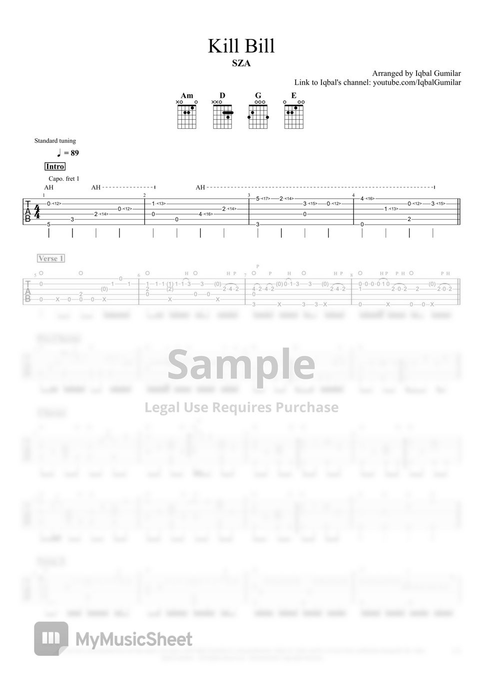 SZA - Kill Bill by Iqbal Gumilar