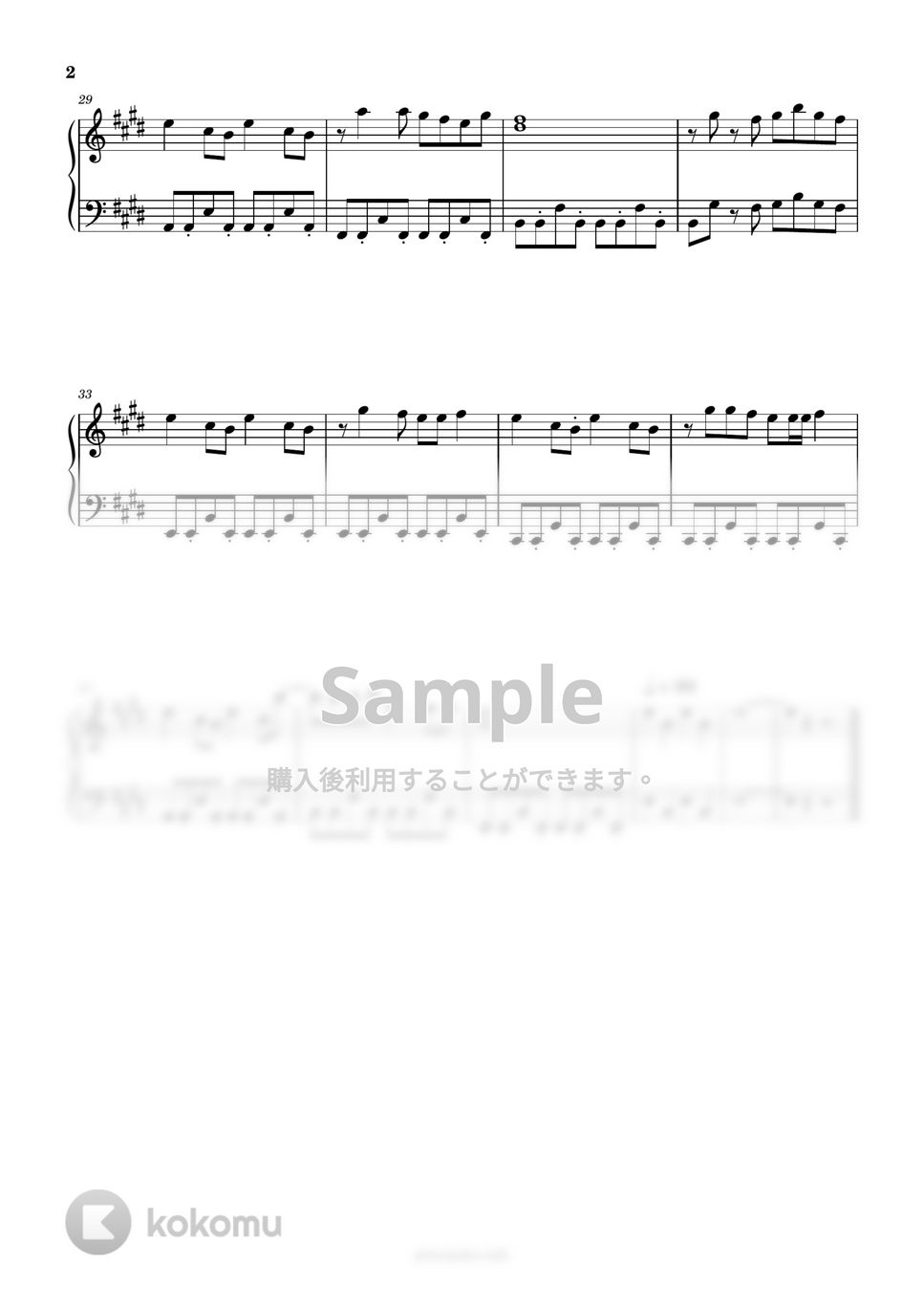 ちびまる子ちゃん - おどるポンポコリン (簡単楽譜) by ピアノ塾