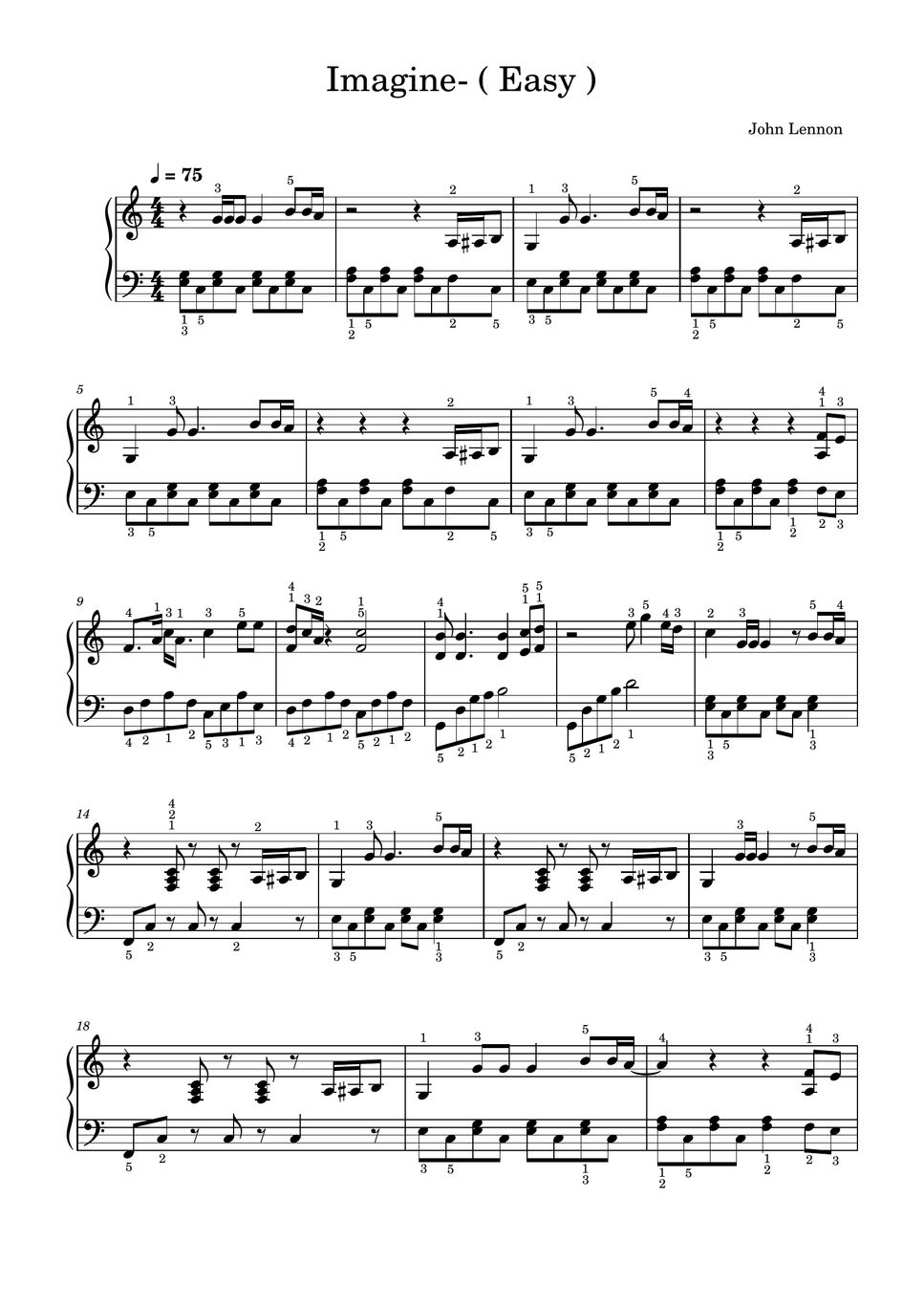 John lennon imagine easy level sheets by sangheart play