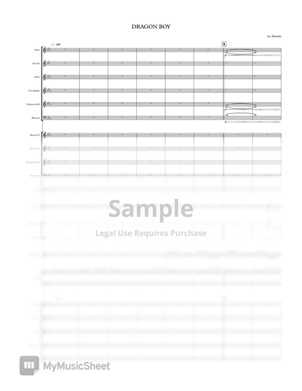 Joe Hisaishi - Dragon boy - Score (Full Orchestra) by Hai Mai