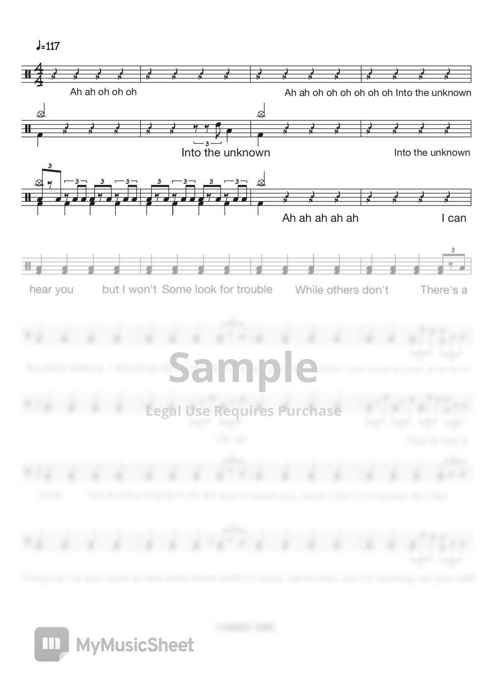 Panic at the disco into the unknown sheets by gwon s drumlesson