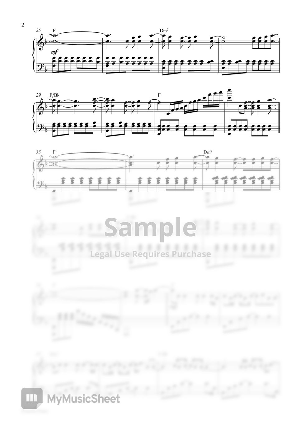 Bruno Mars - Just The Way You Are (Piano Sheet) by Pianella Piano