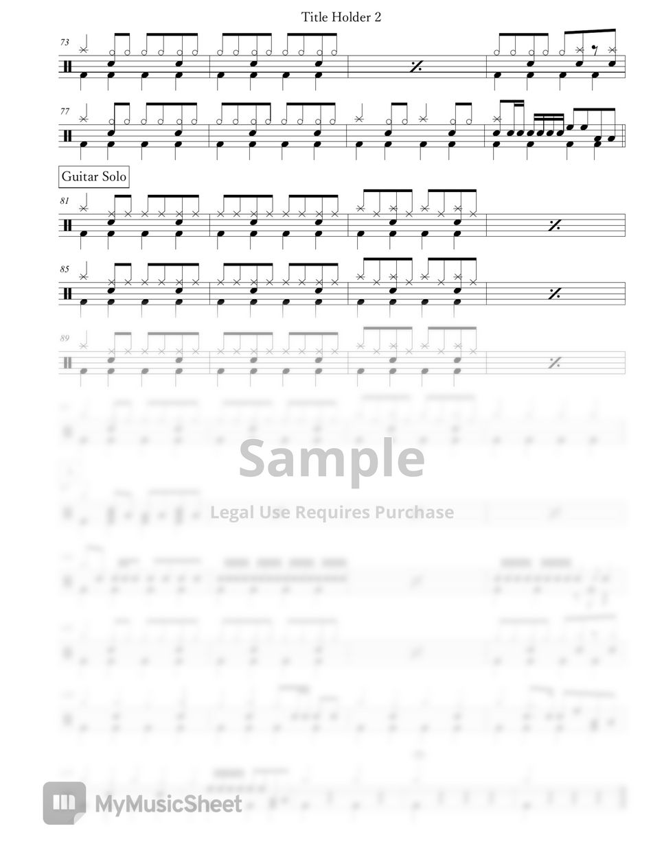 The Interrupters Title Holder 악보 by Arkadia Drums