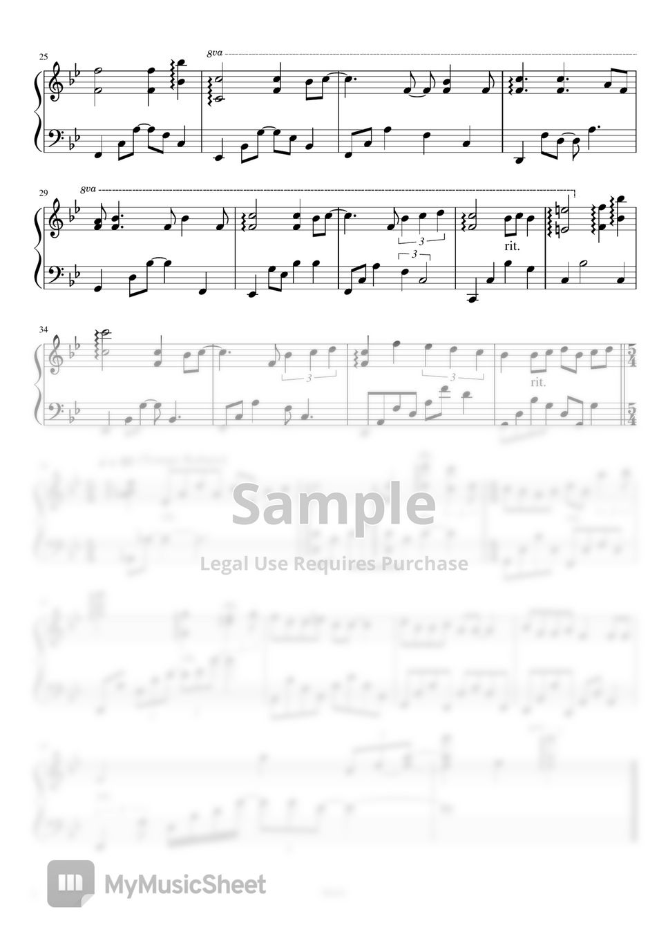 Finding Paradise - Ending Theme (B♭ key) Sheets by Epiary