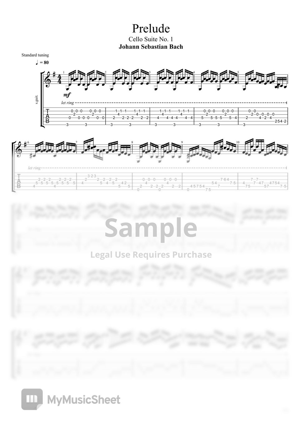 Bach - Prelude Cello Suite No. 01 BWV 1007 by Nico Music