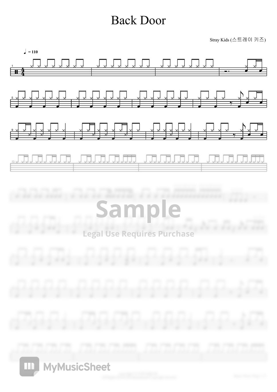 Stray Kids (스트레이 키즈) Back Door Sheets by COPYDRUM