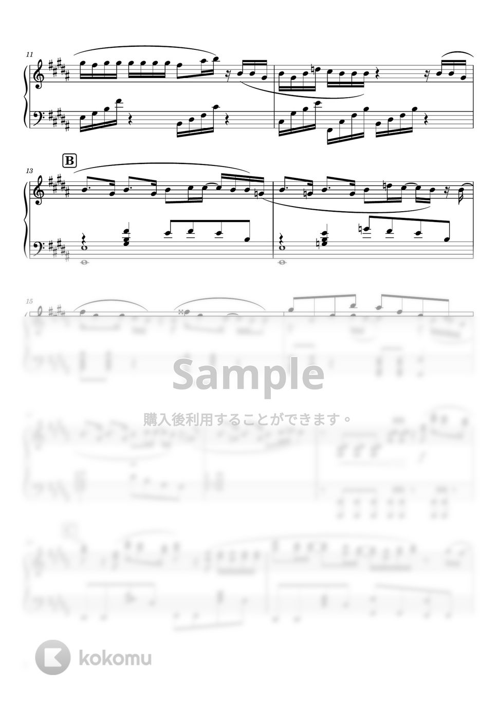 幾田りら - スパークル (ピアノソロ / 中級～上級) by SuperMomoFactory