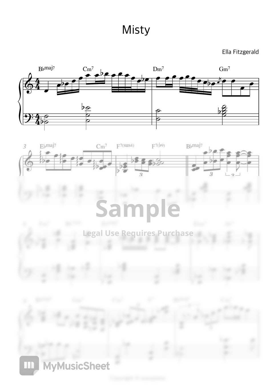 Ella Fitzgerald - Misty (piano) by sosopiano