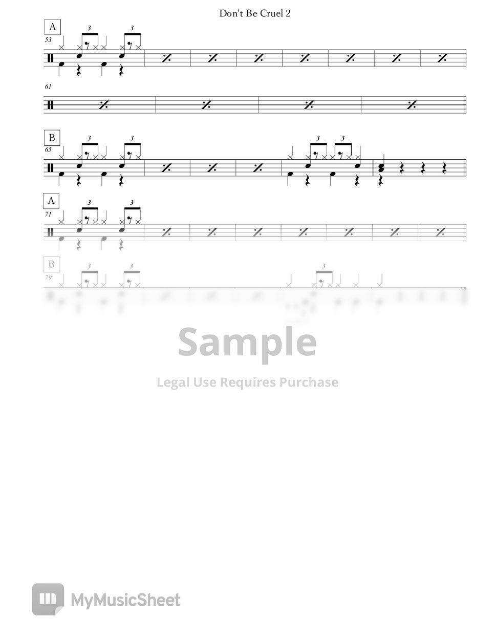 elvis-presley-don-t-be-cruel-sheets-by-arkadia-drums