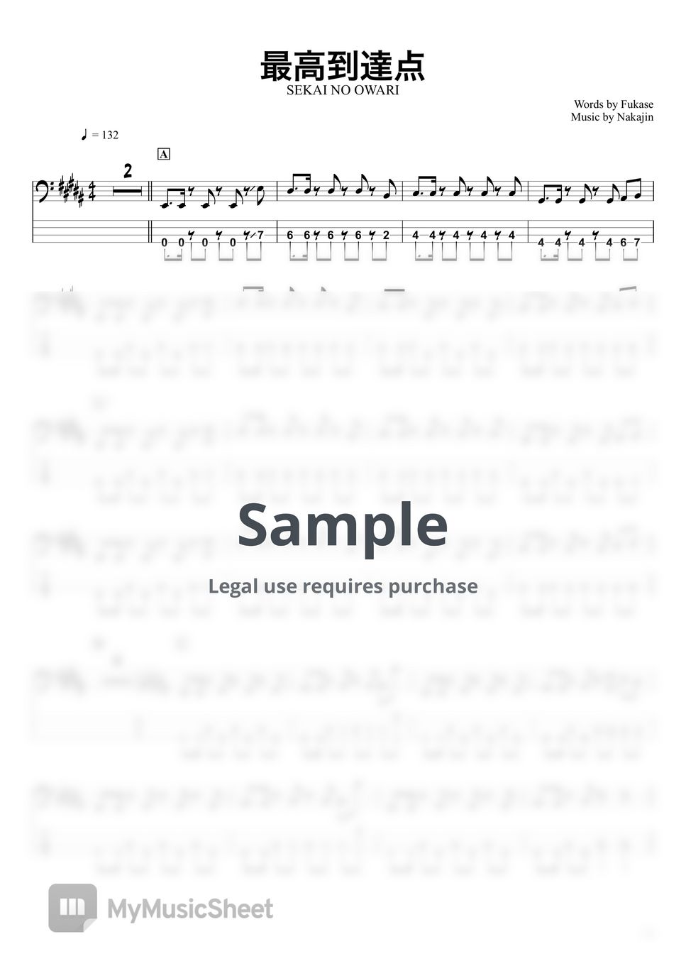 sekai-no-owari-tab-4-sheets-by-swbass