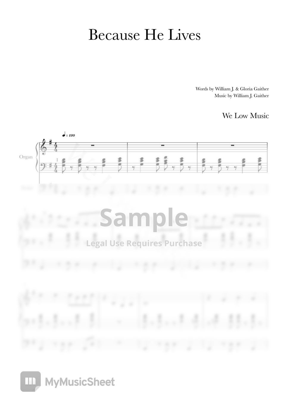 William J. & Gloria Gaither - 살아계신 주 (Organ Postlude) by We Low Music