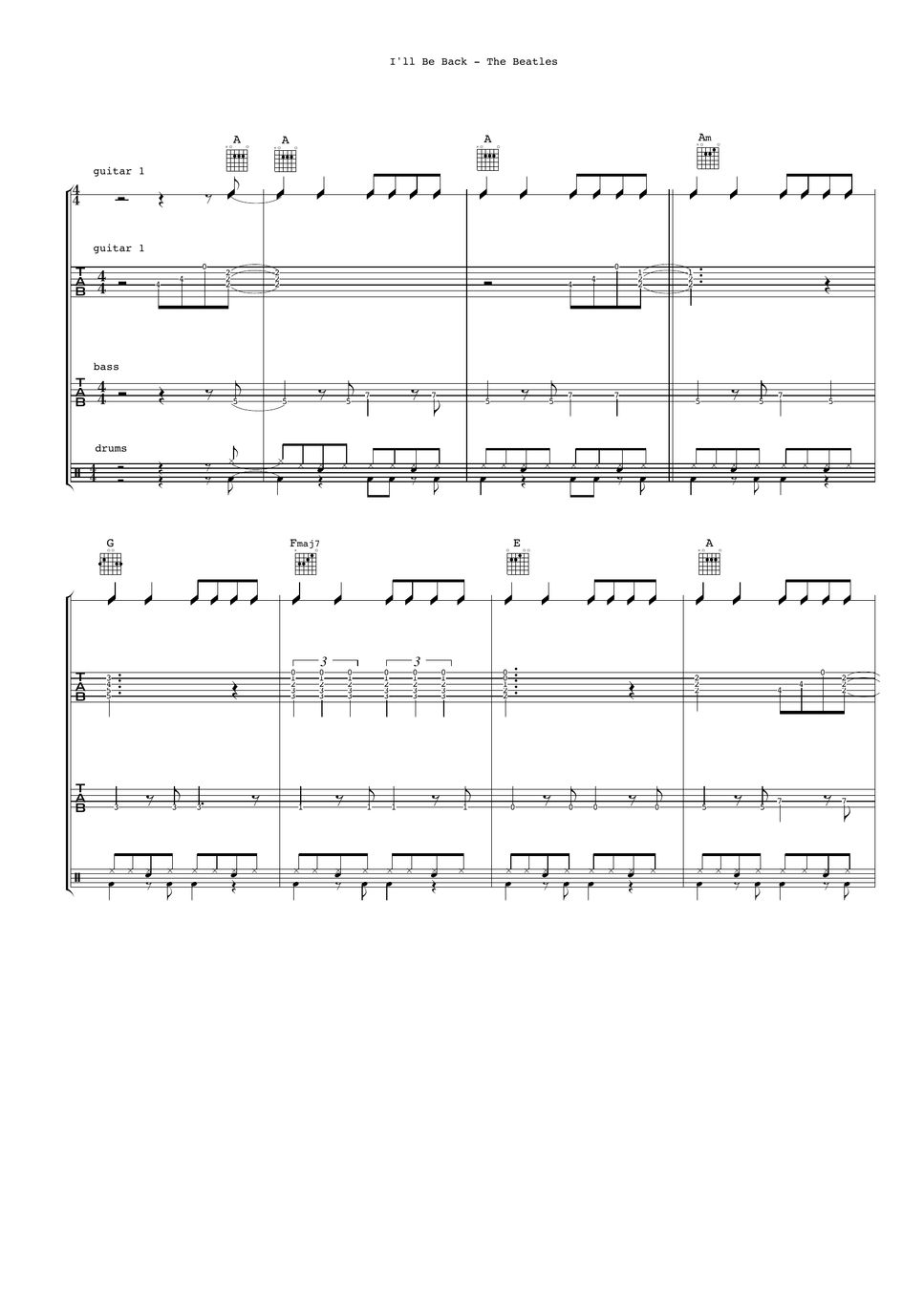 the-beatles-i-ll-be-back-band-score-sheets-by-ryohei-kanayama