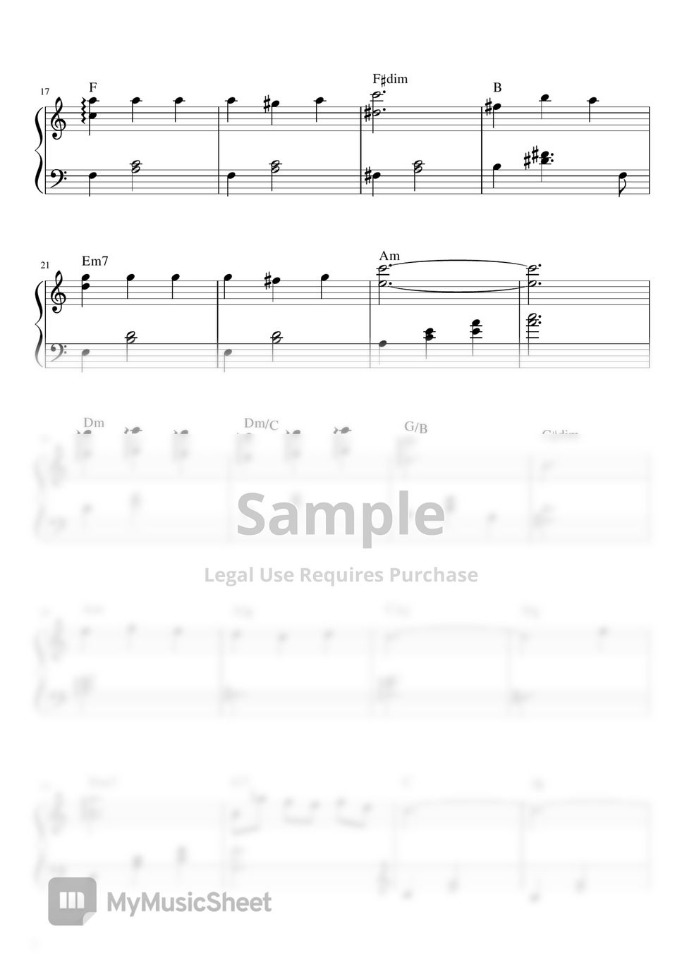 모차르트 모차르트 자장가 (피아노연주) Sheets by 피치아르