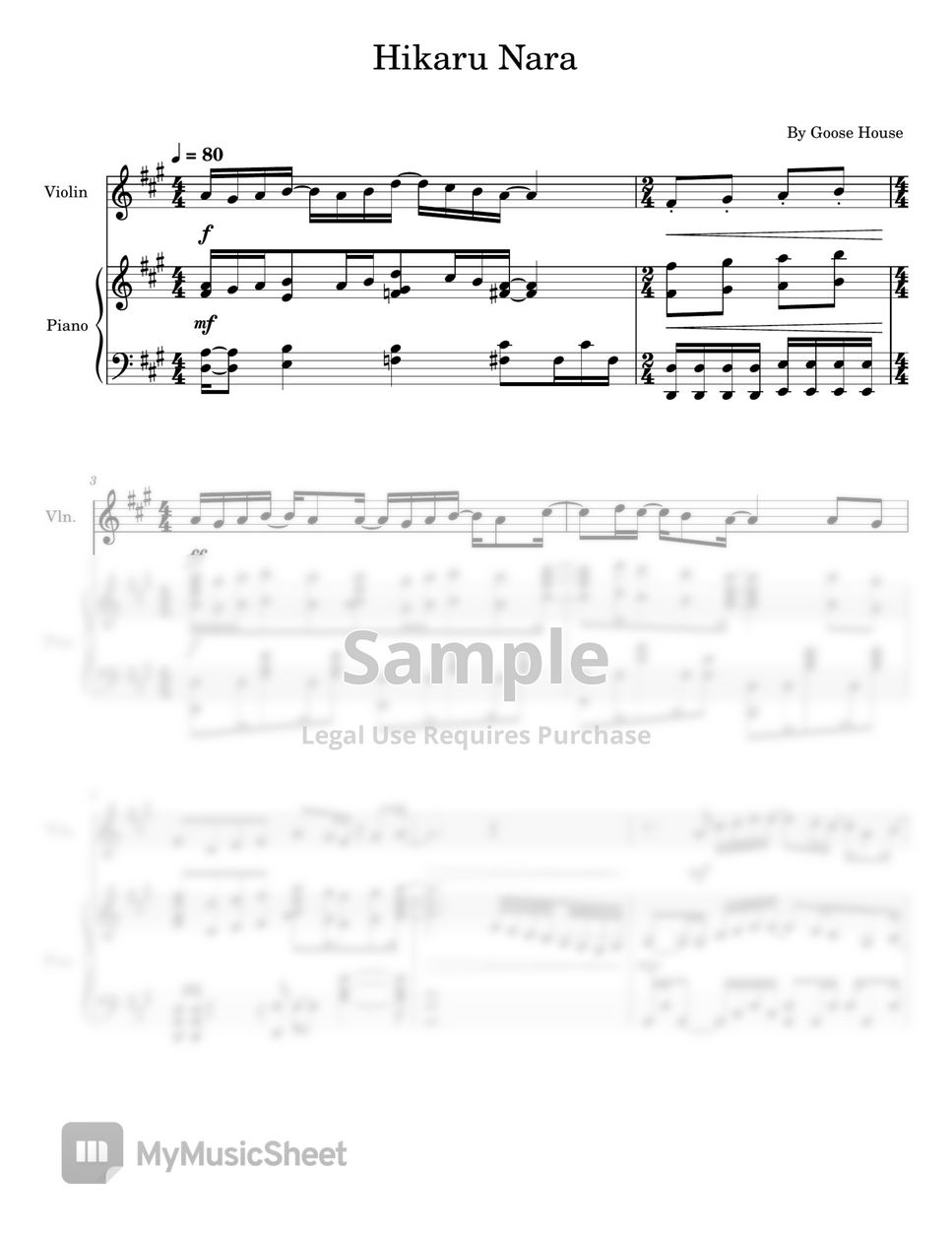 Goose House Hikaru Nara (四月是你的谎言OP 《光るなら》(若能绽放光芒)Goose House