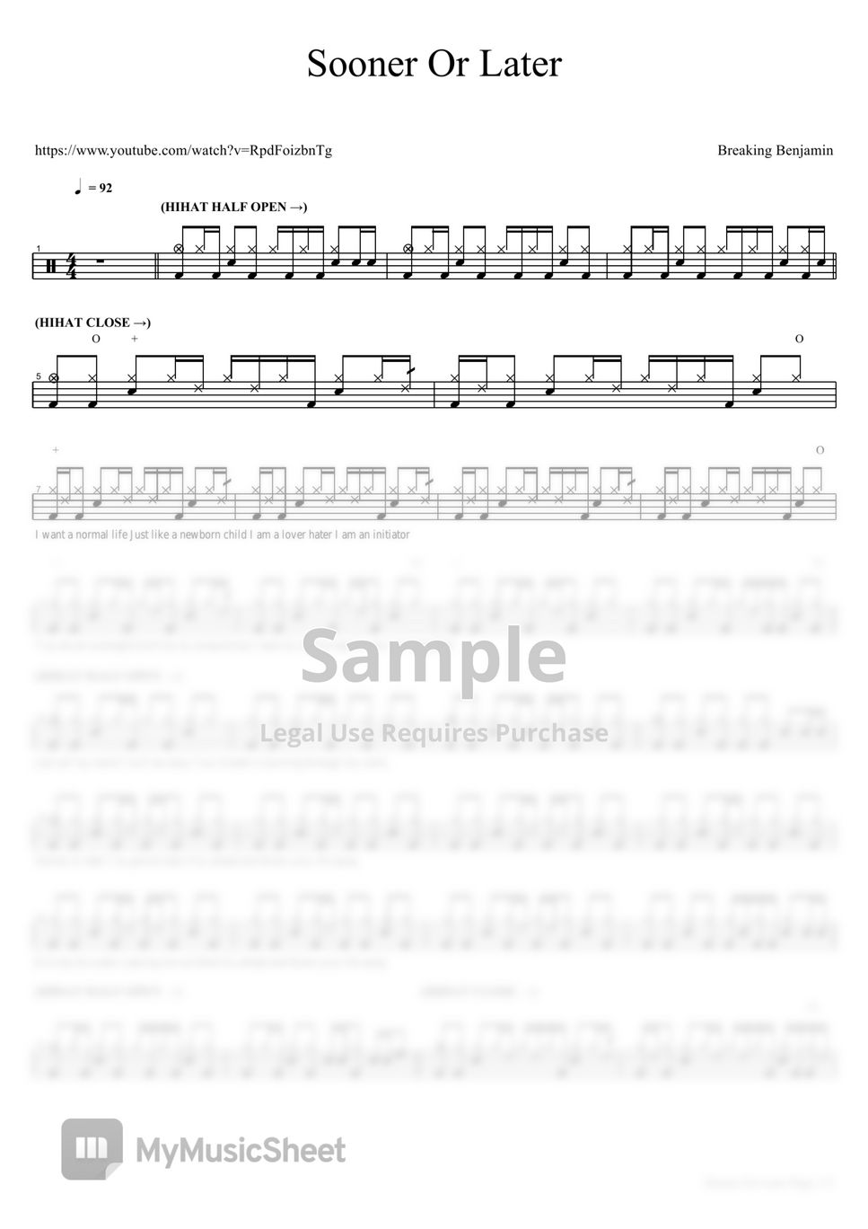 breaking-benjamin-sooner-or-later-sheets-by-copydrum
