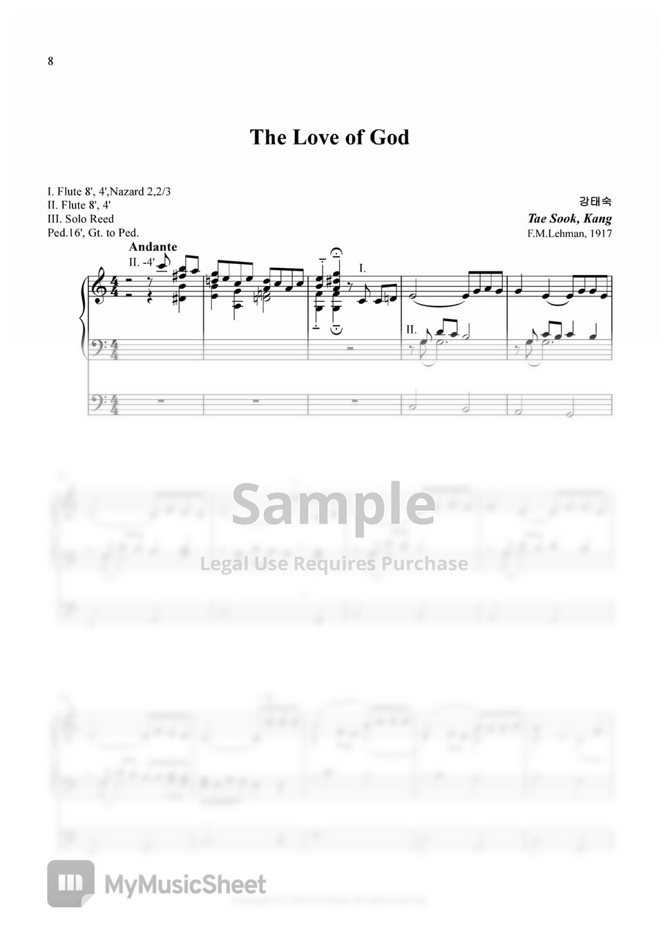 Frederick Martin Lehman - The love of God (organsolo) by TS-Kang