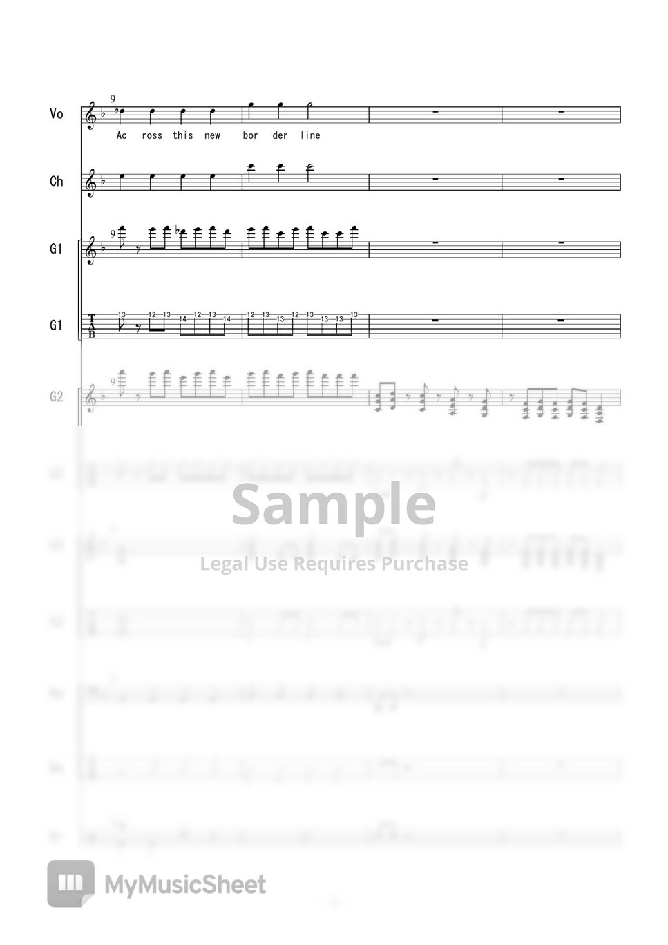 FLOW - Howling (バンドスコア) by 二次元楽譜製作所