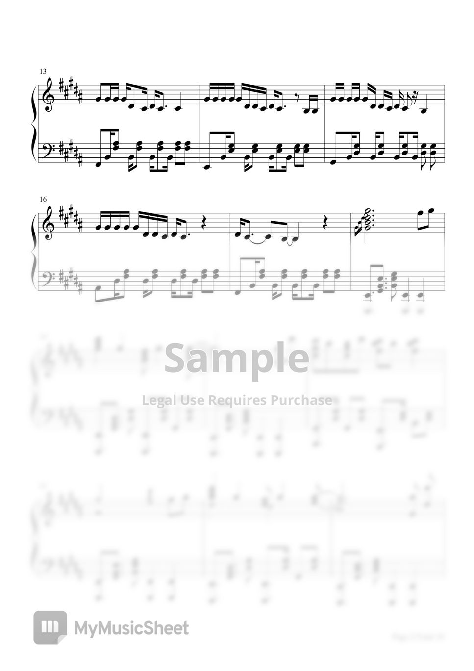 Utada Hikaru/A. G. Cook - One Last Kiss (One Last Kiss,Utada Hikaru,（from Rebuild of Evangelion）Piano Solo Sheet) by poon