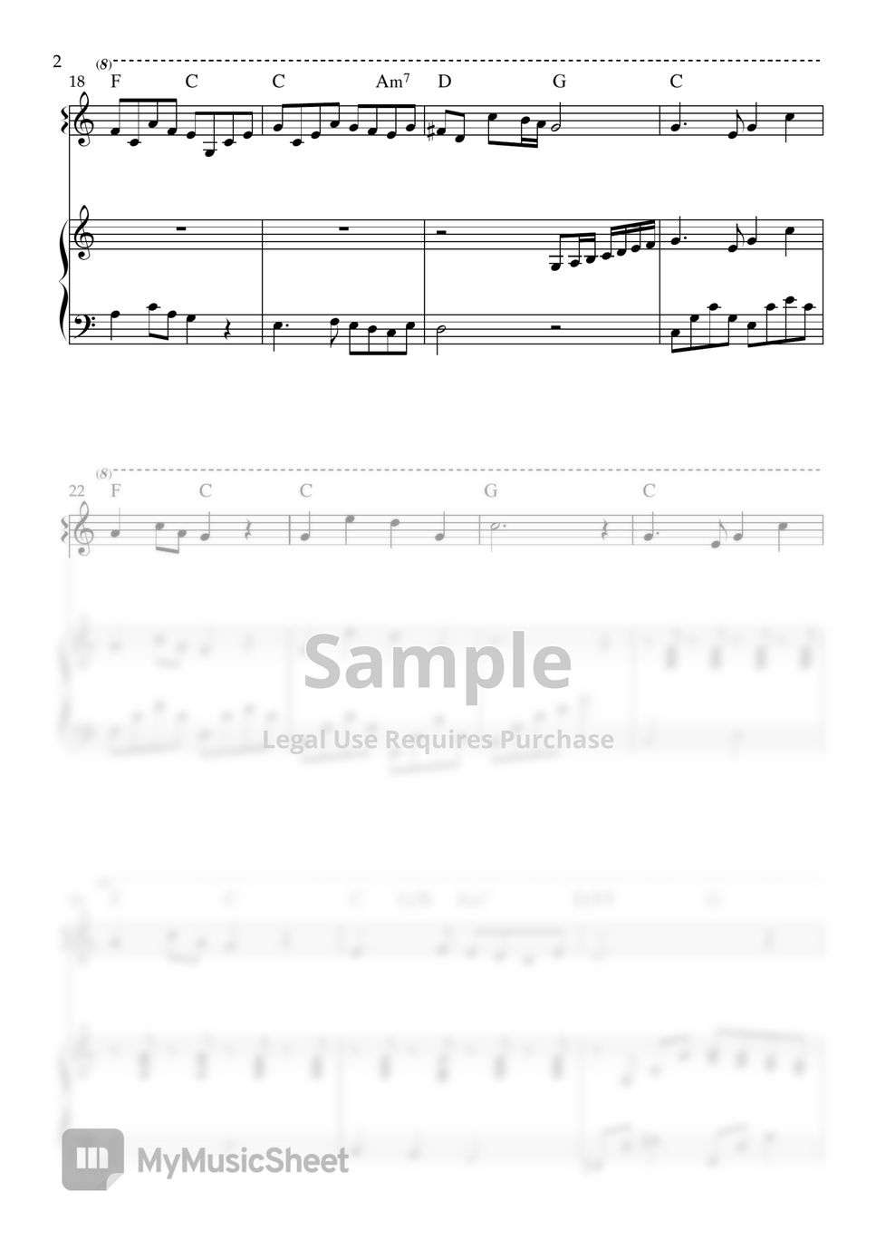 설날(까치까치 설날은) (투피아노, 3 hands, 동요, 쉬운 편곡) by Lamipiano