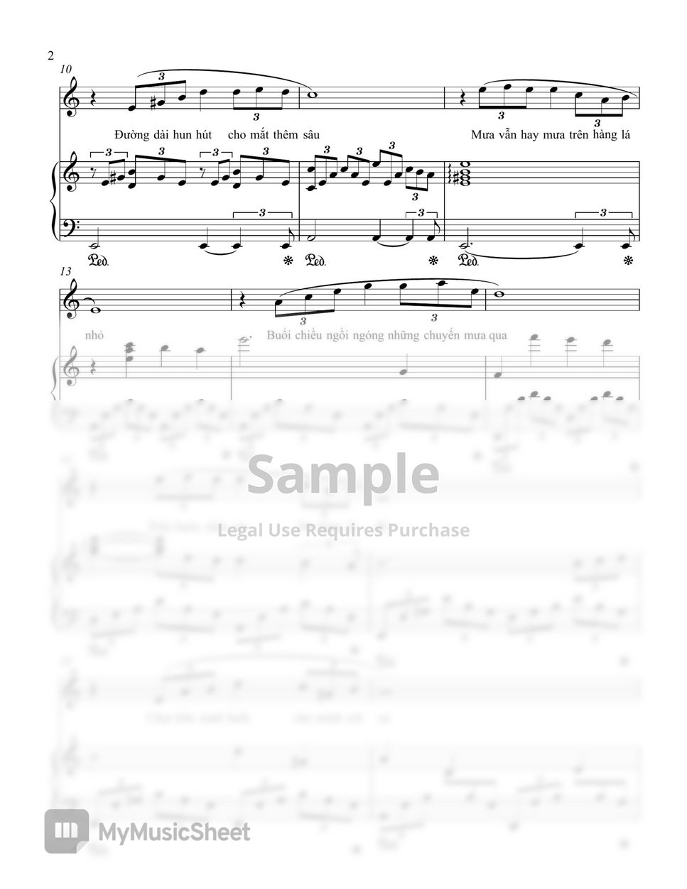 Diem Xua for Soprano Saxophone and Piano 악보 by Hai Mai