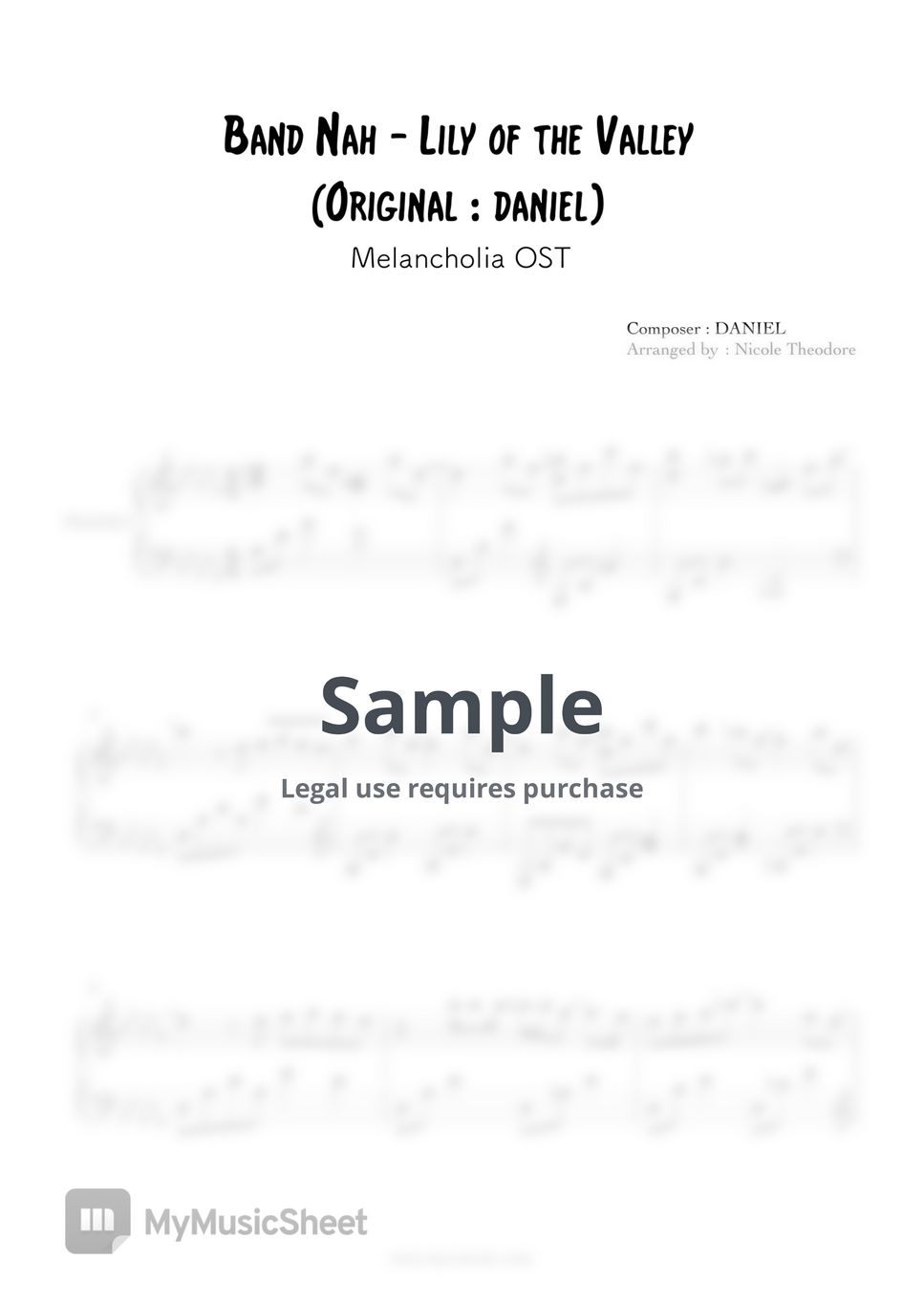 Melancholia OST Band Nah Lily of the Valley Sheets by Nicole Theodore