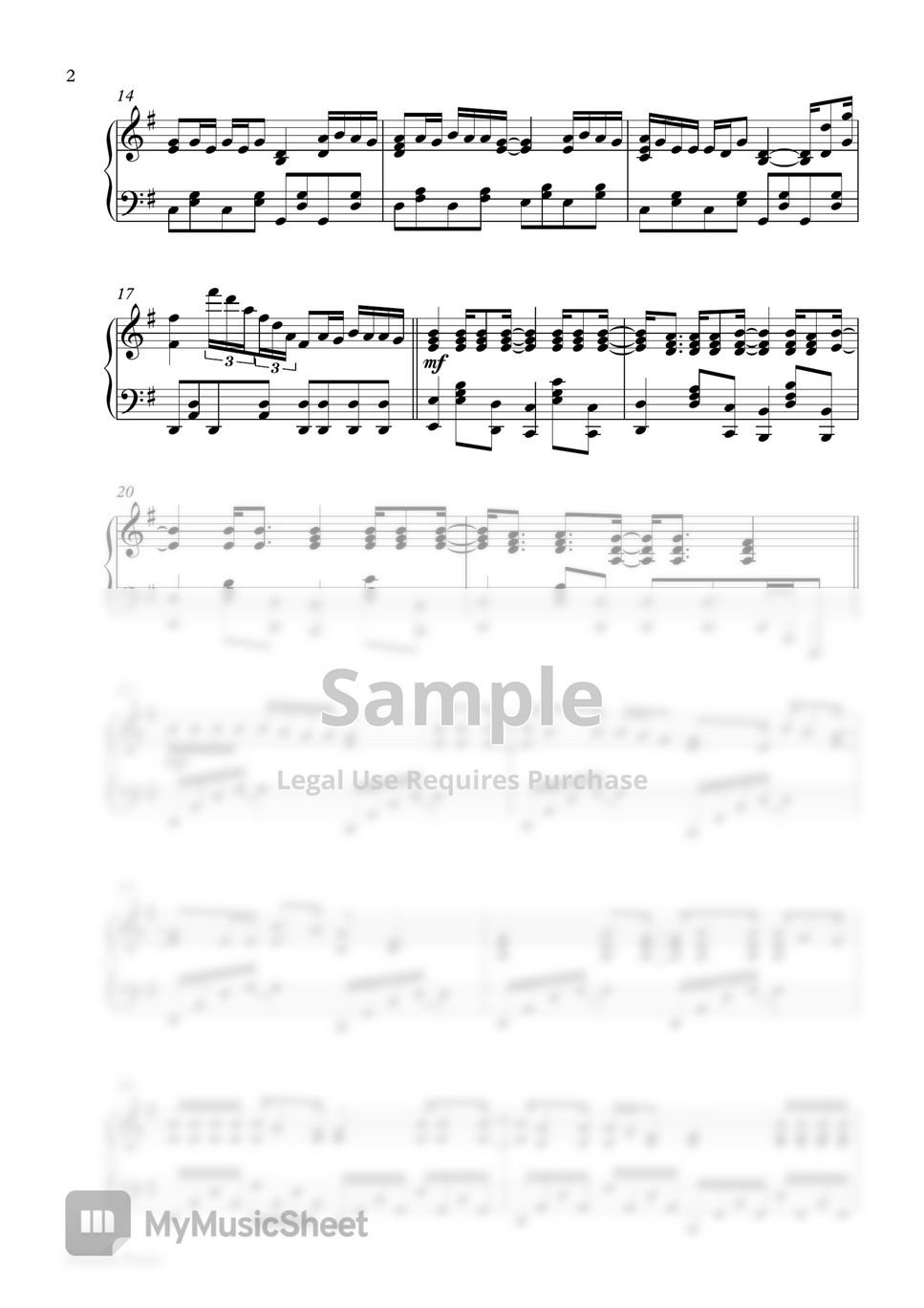 Passenger - Let Her Go (Piano Sheet) by Pianella Piano