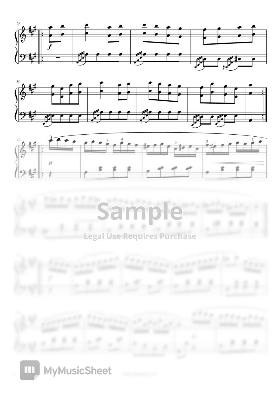 Wolfgang Amadeus Mozart - Piano Sonata No. 11, K. 331 (Turkish March) by Wolfgang Amadeus Mozart