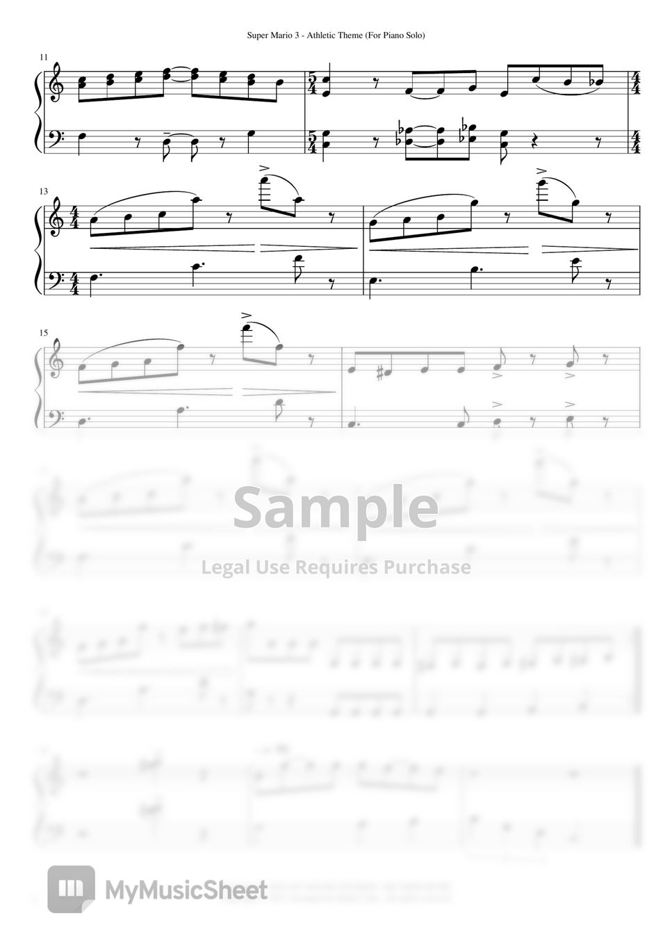 Super Mario Theme Sheet music for Piano (Solo)