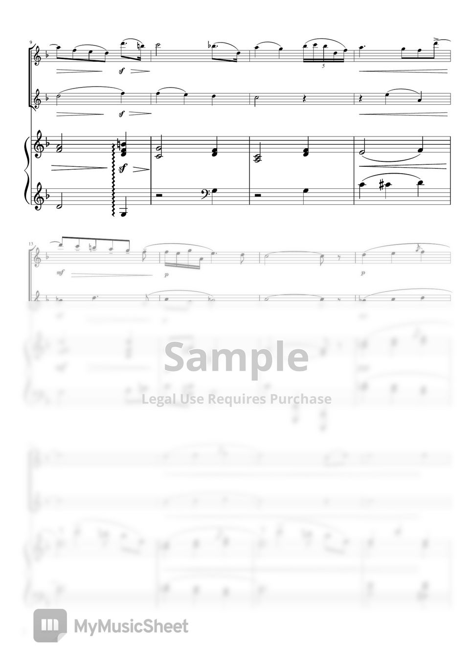 P.Mascagni Ave Maria (Piano trio (Flute Violin)) Sheets by pfkaori