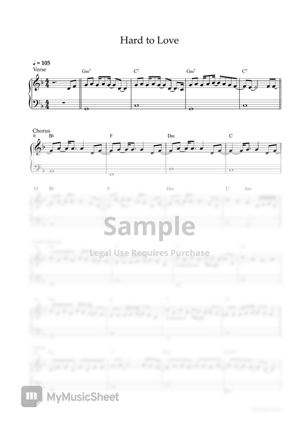 BLACKPINK - Hard to Love (EASY PIANO SHEET) Sheets by Pianella Piano