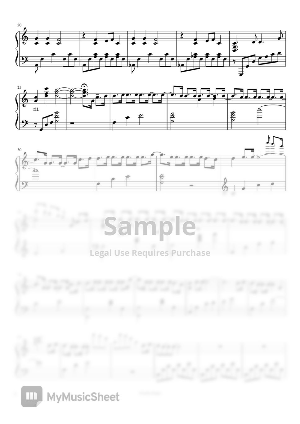 Zone - Secret Base x Last train home (AnoHana) Sheet Music by Firefly Piano