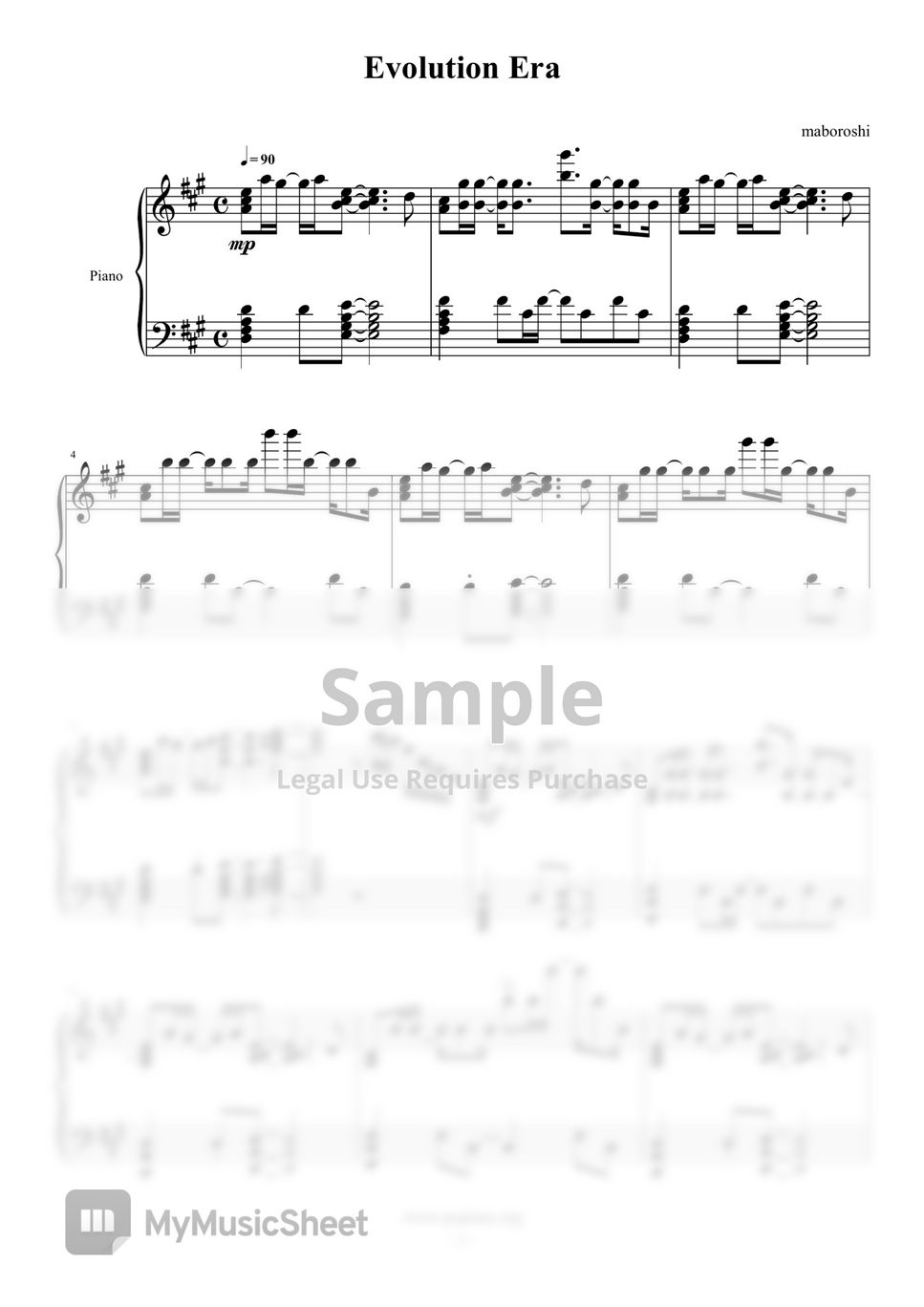 V.K克 - Evolution era －－ V.K克第三樂章 / piano sheet by maboroshi