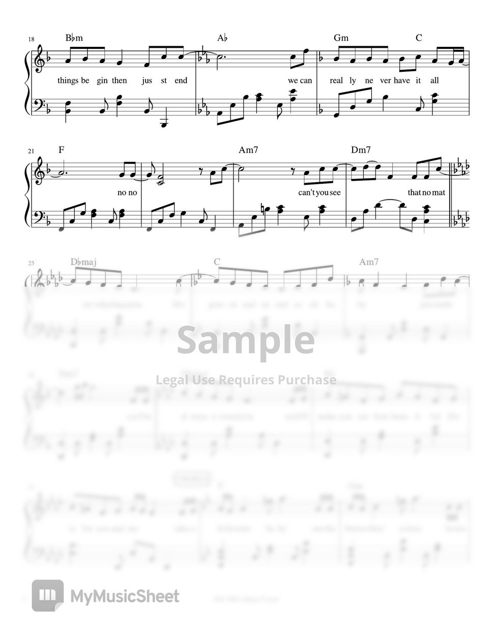 South Border - Rainbow (piano sheet music) by Mel's Music Corner