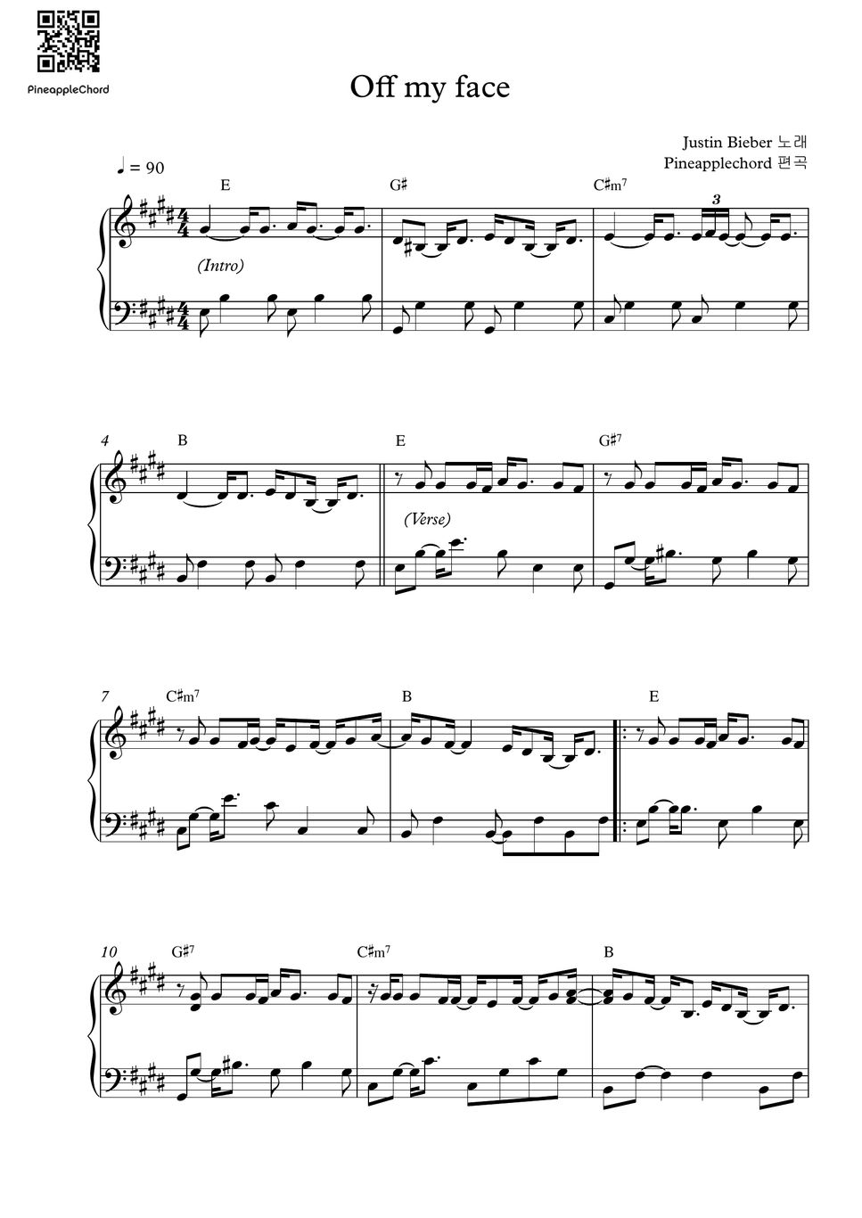 justin-bieber-off-my-face-original-key-partition-musicale-by