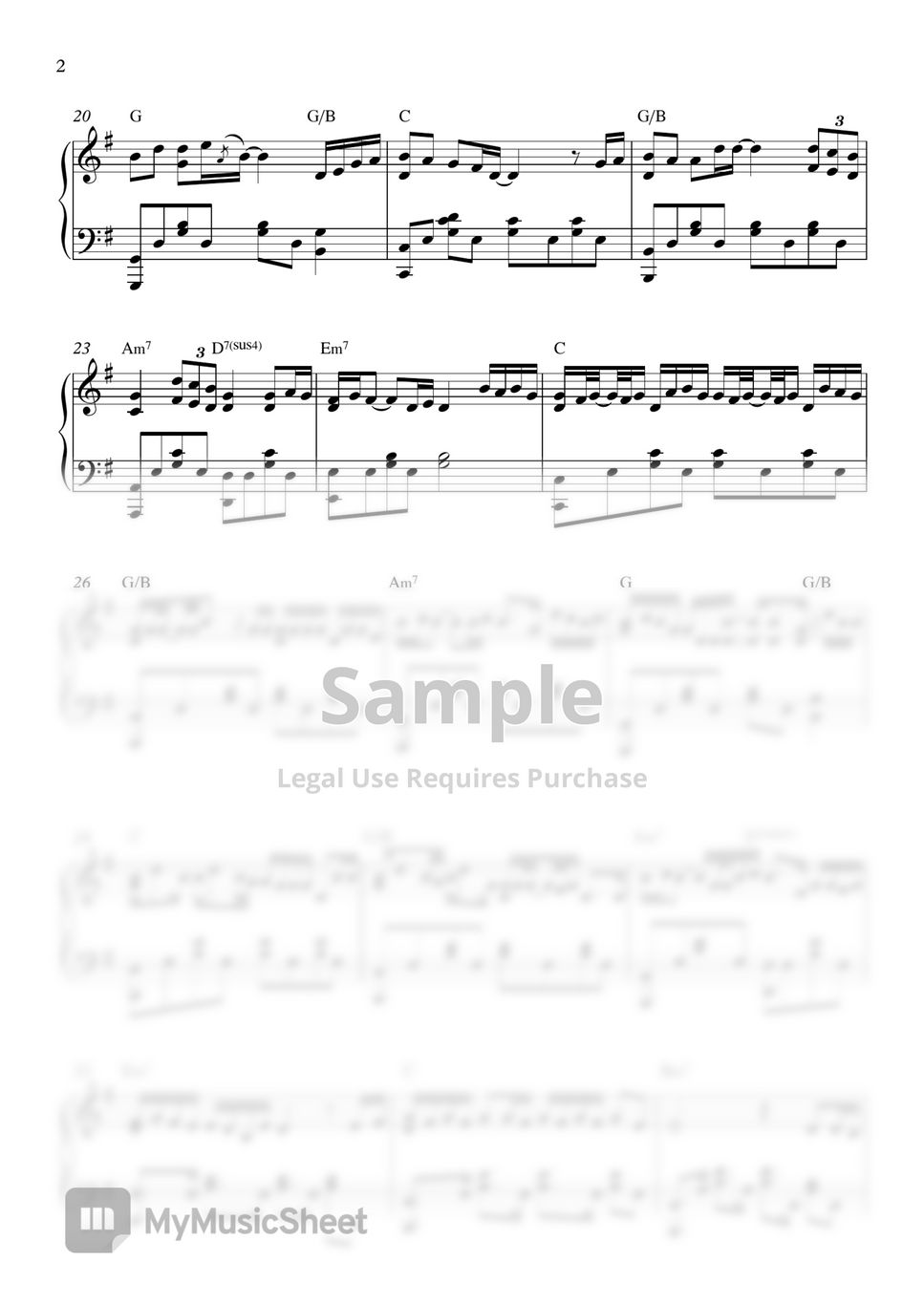 BTS V, RM 4 O'CLOCK Sheets by Ramong Piano