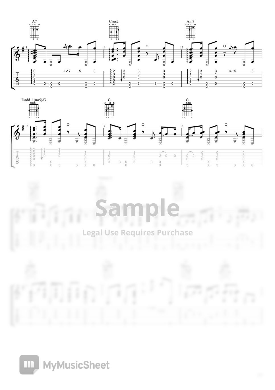 ABBA Fingerstyle Guitar Dancing Queen 악보 by Acoustic