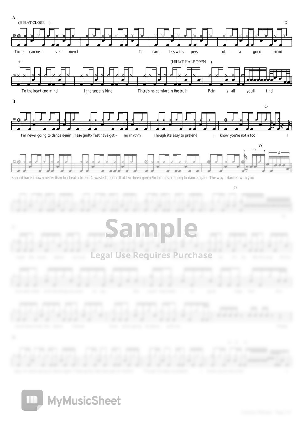 Seether careless whisper sheet music by copydrum
