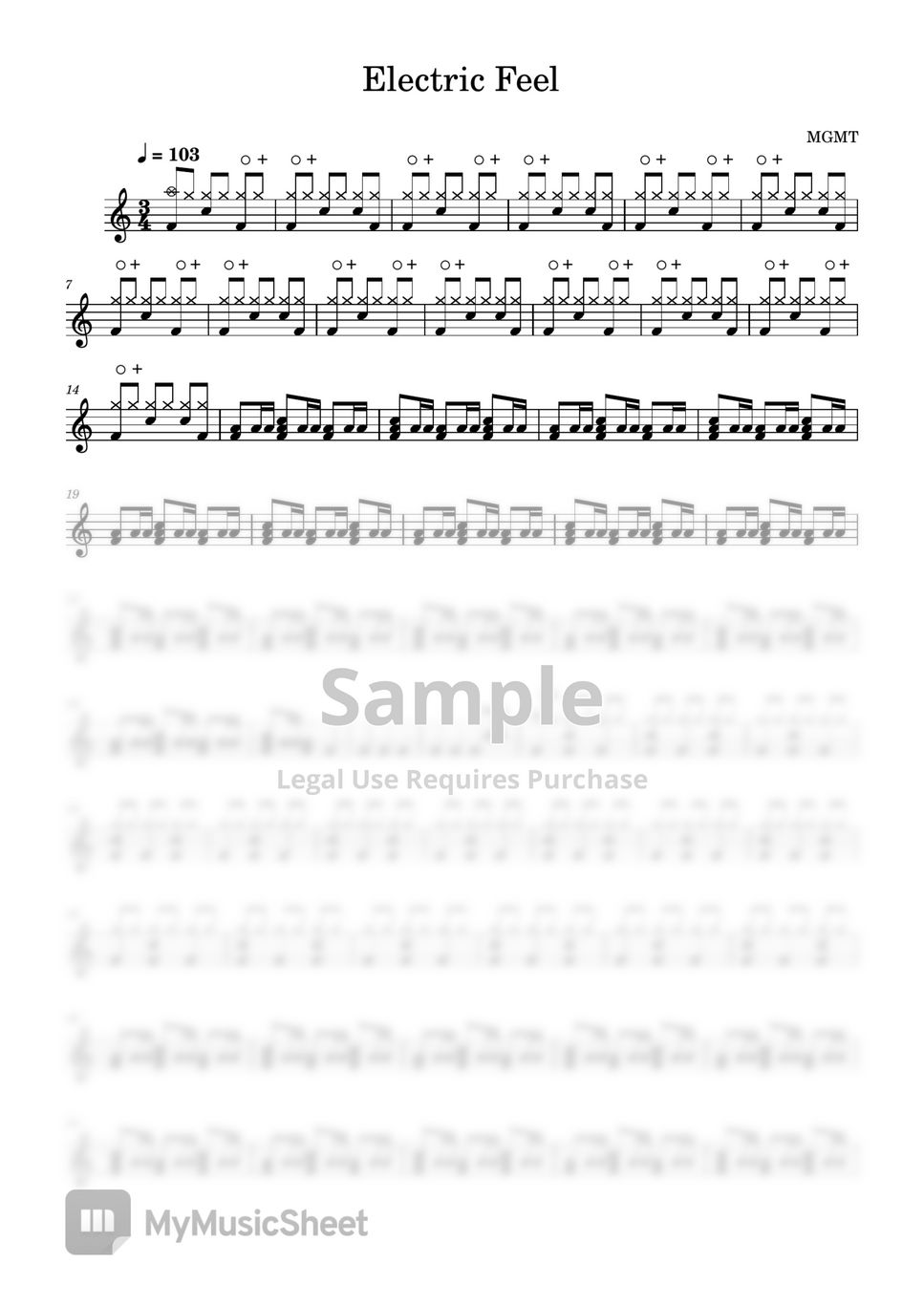 MGMT Electric Feel Sheets by 썽이