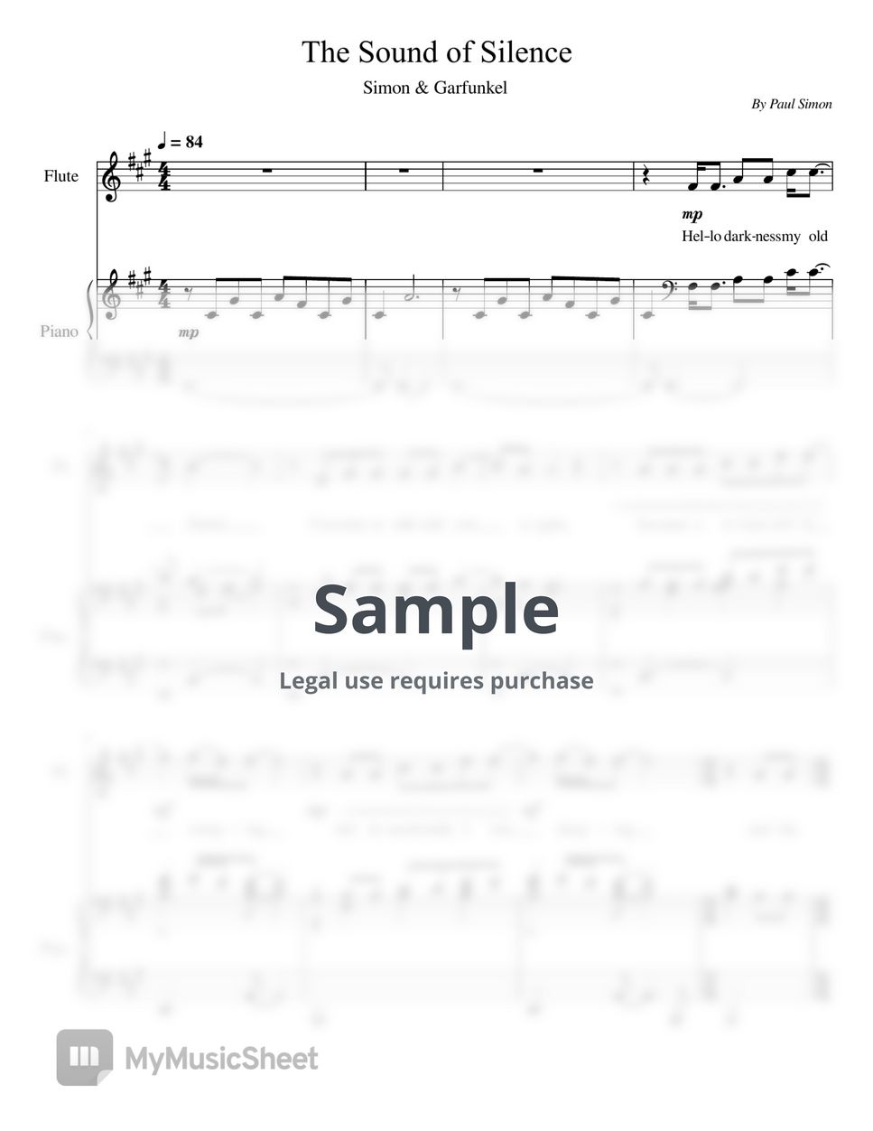 by-paul-simon-the-sound-of-silence-simon-garfunkel-for-flute-and