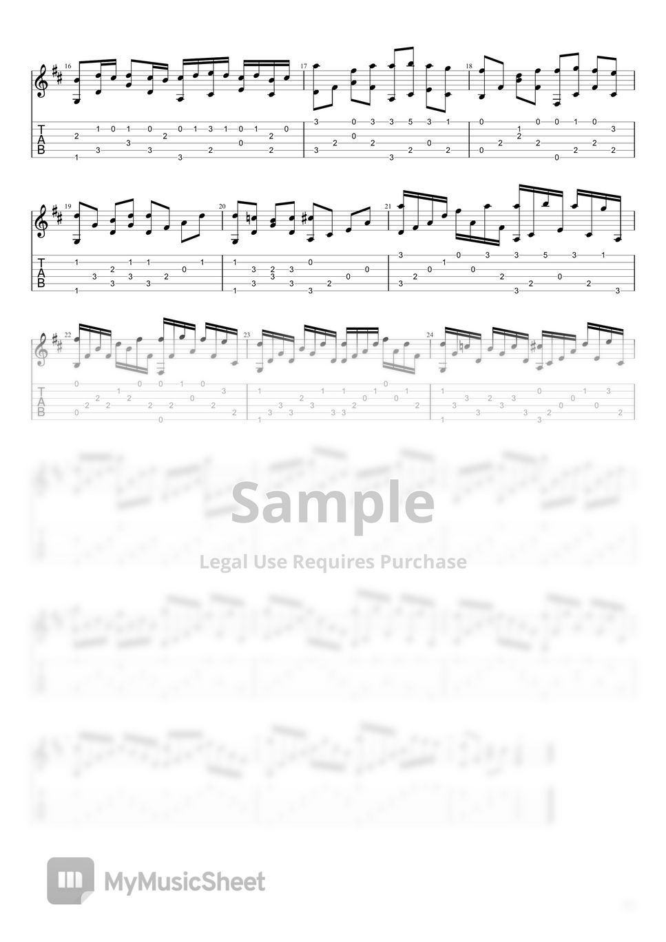 Johann Pachelbel Canon In D Fingerstyle Guitar Tab By Razvan Lazea 0871