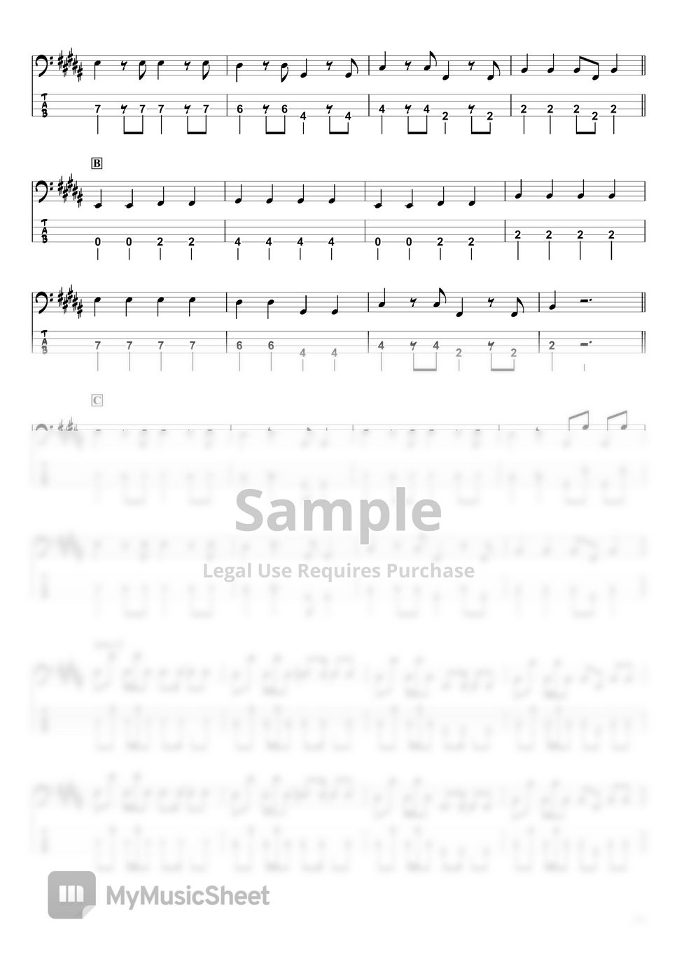 チョーキューメイ- 貴方の恋人になりたい(BassTAB 4strings チョーキューメイ- 貴方の恋人になりたい(BassTAB 4strings