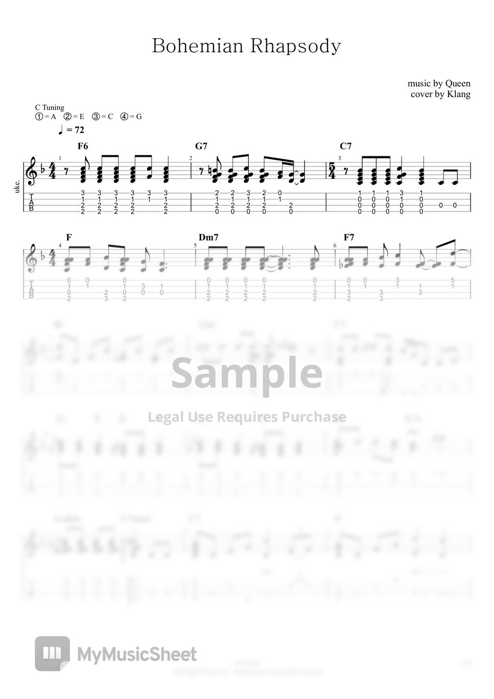 Queen / 퀸 - Bohemian Rhapsody / 보헤미안 랩소디 (우쿨렐레 솔로 연주곡 / ukulele fingerstyle solo) by Klang / 클랑