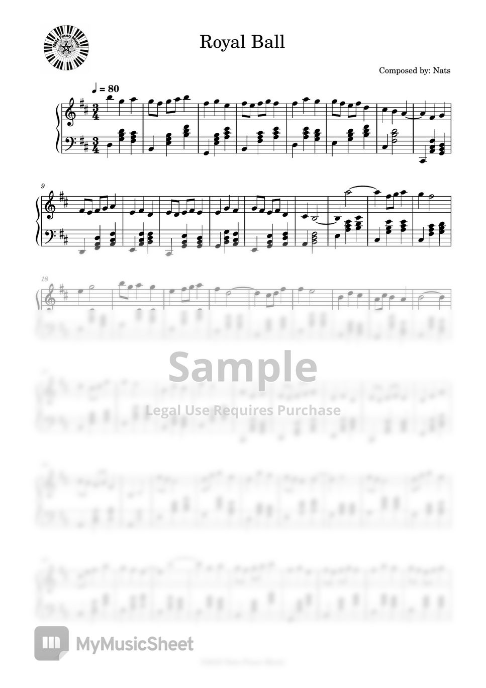 Nats Piano Music - Royal Ball Sheets