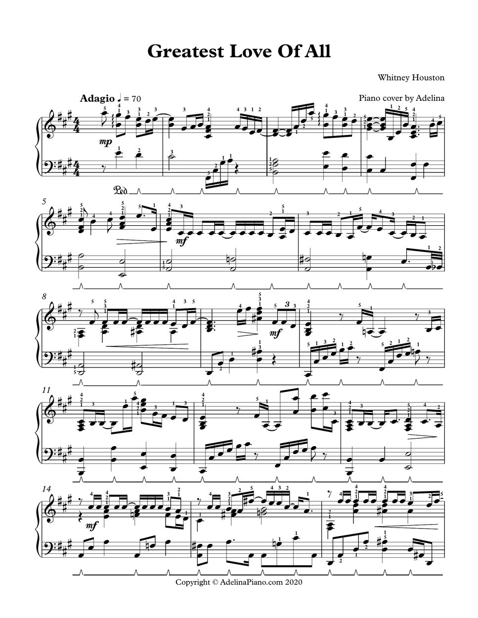 whitney-houston-greatest-love-of-all-sheet-by-adelina-piano