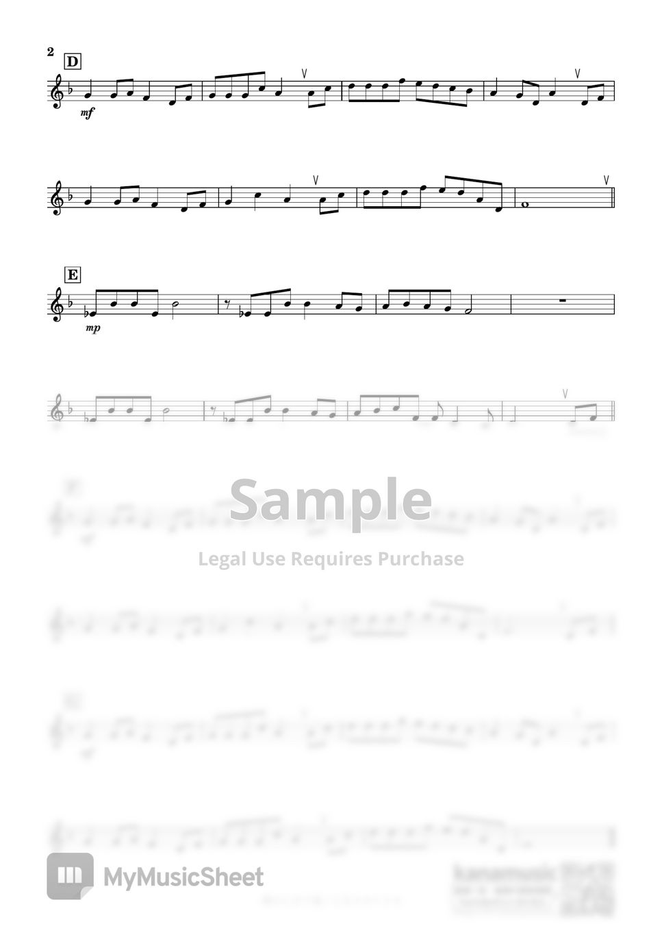 my-neighbor-totoro-path-of-the-wind-b-sheets-by-kanamusic