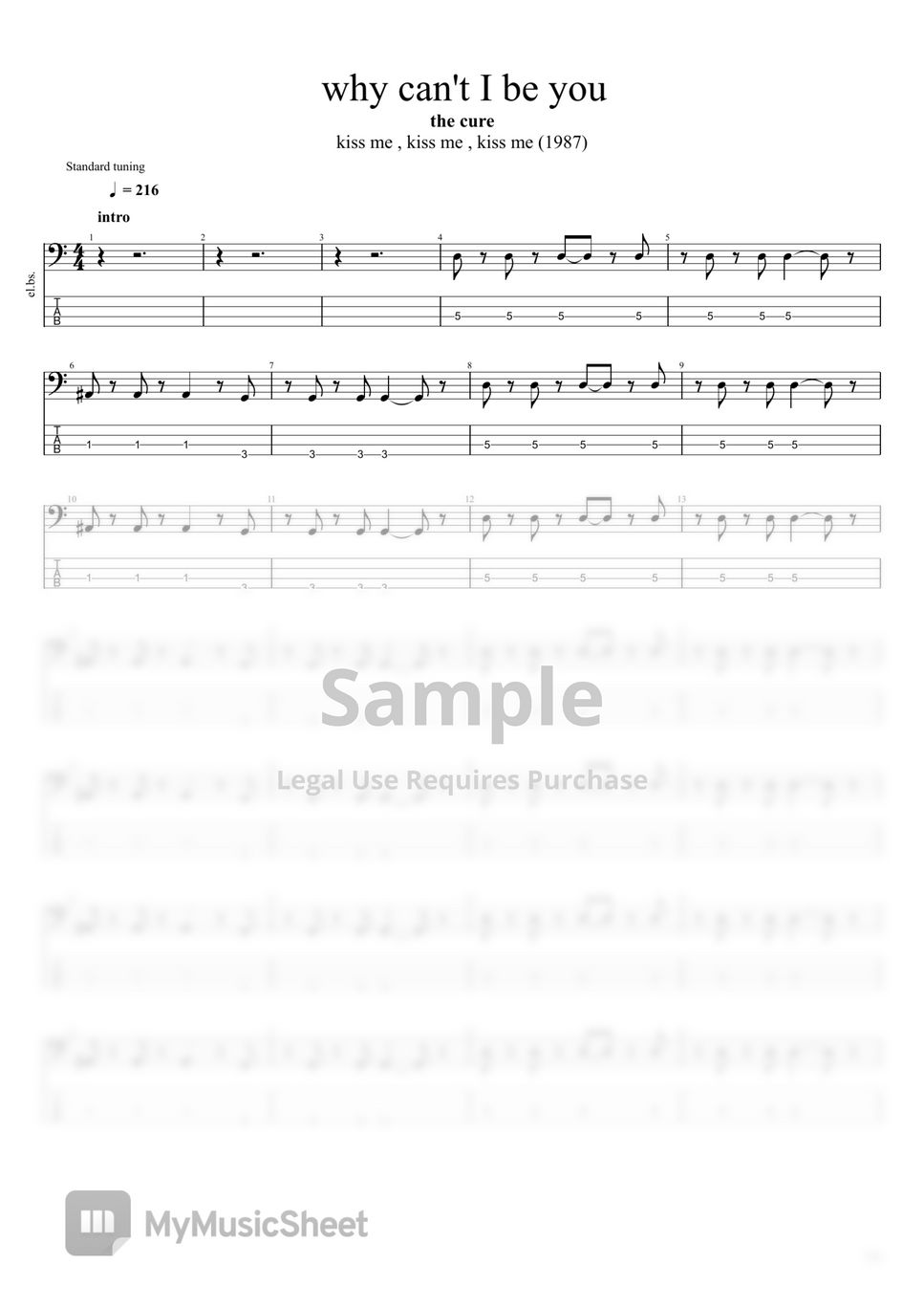 the-cure-why-can-t-i-be-you-sheets-by-paul-del-bello