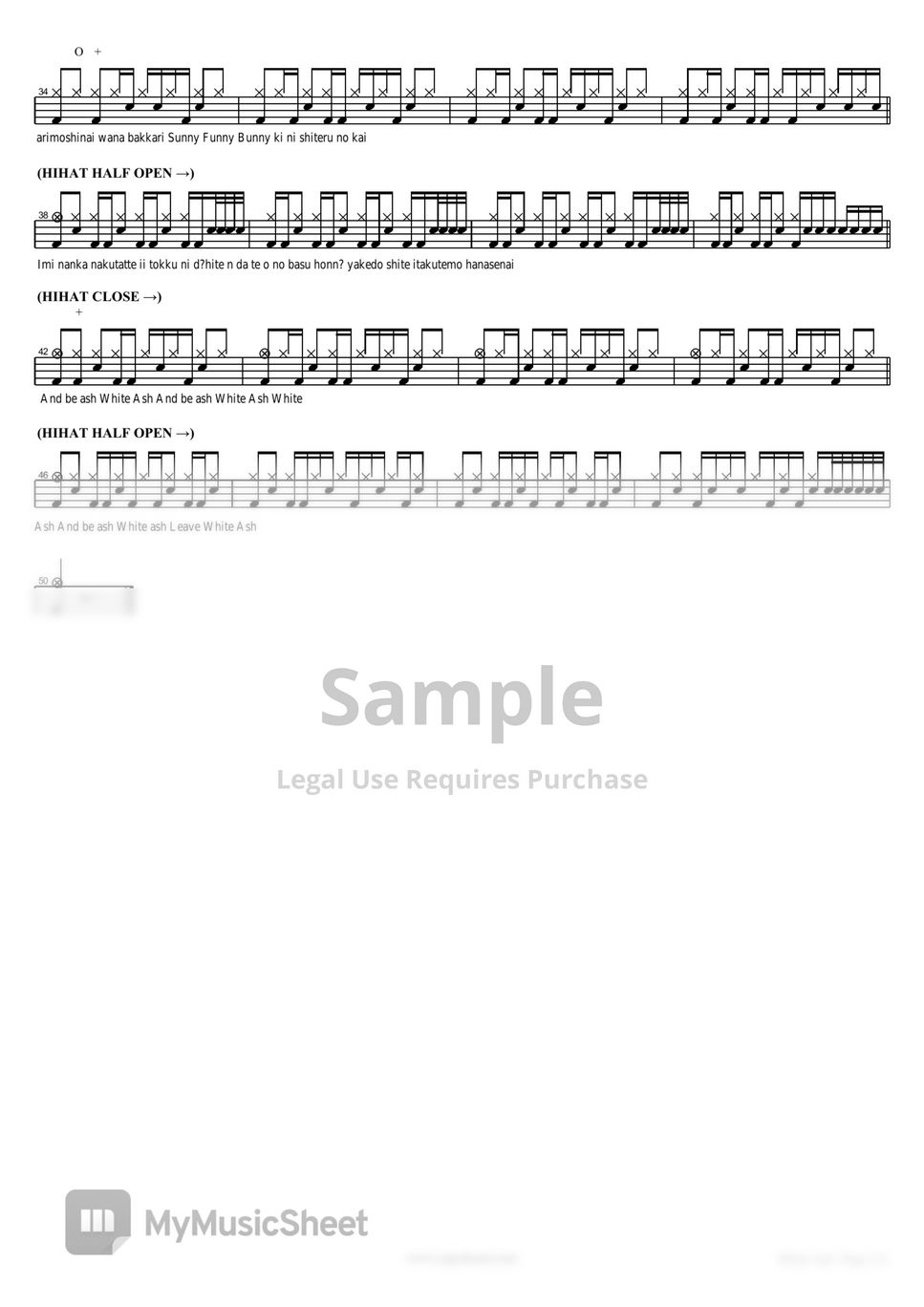 The Pillows White Ash Sheet by COPYDRUM